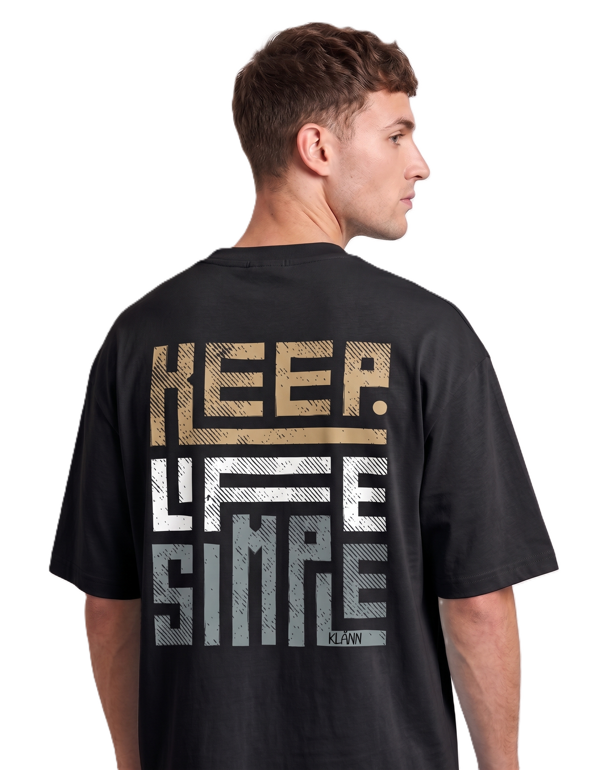 Klann simple Black – Graphic Oversized Tee back