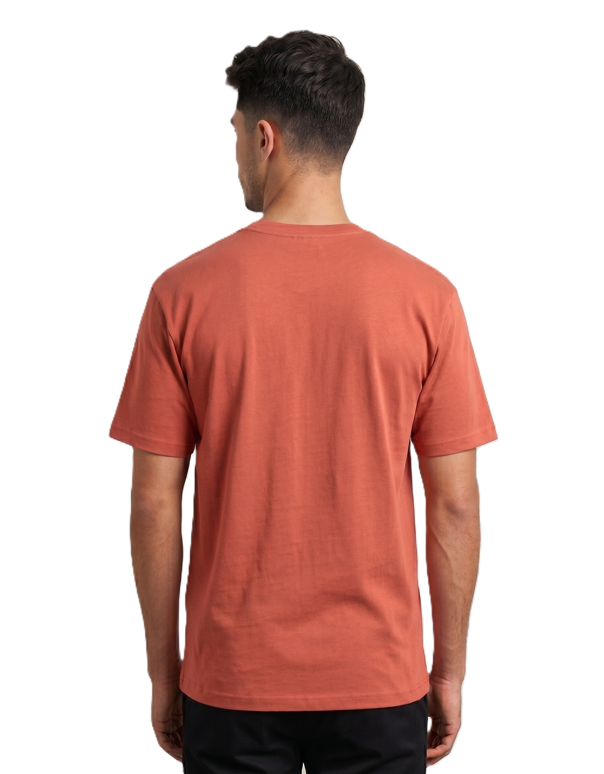 Klann Basic T-Shirt Coral – Back View