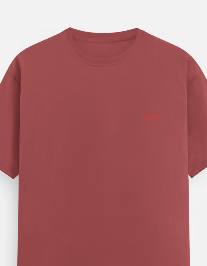 Klann Basic T-Shirt Coral – Left Pocket Detail