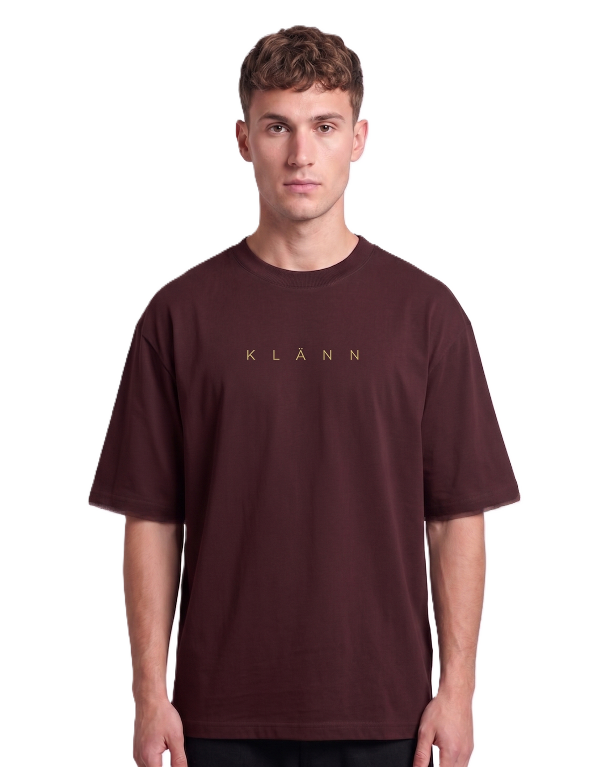 Klann simple Maroon – Graphic Oversized Tee Front