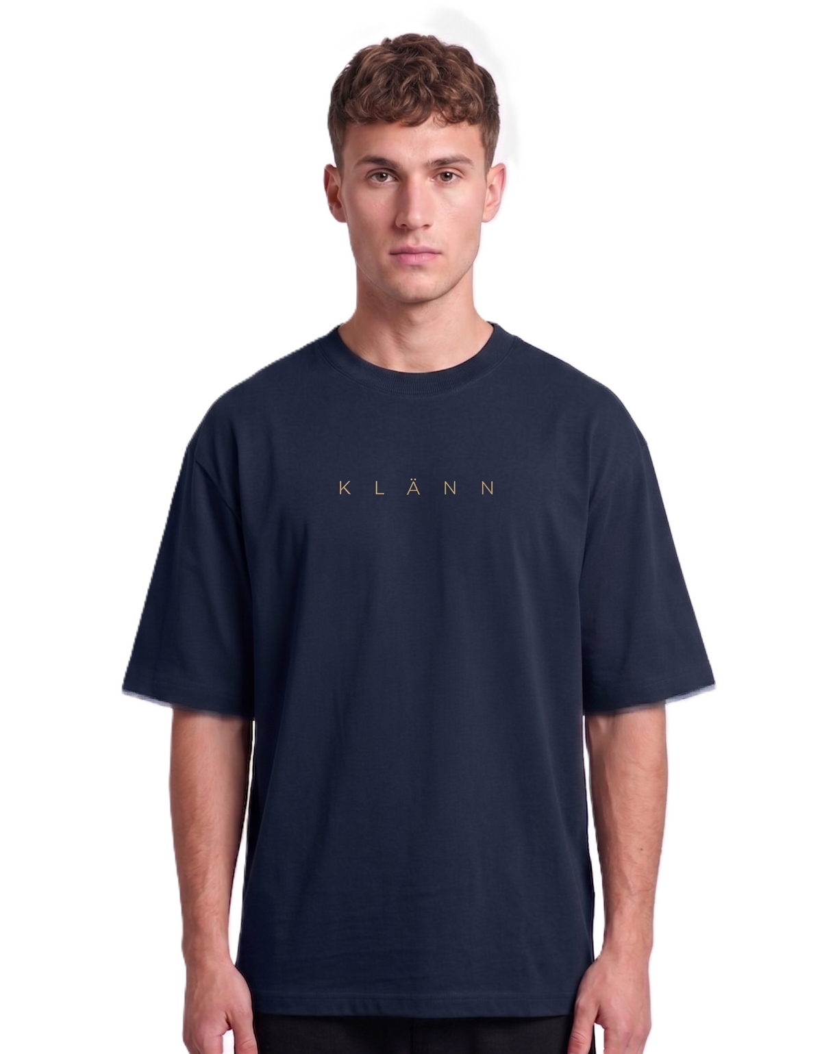 Klann simple Navy blue – Graphic Oversized Tee front
