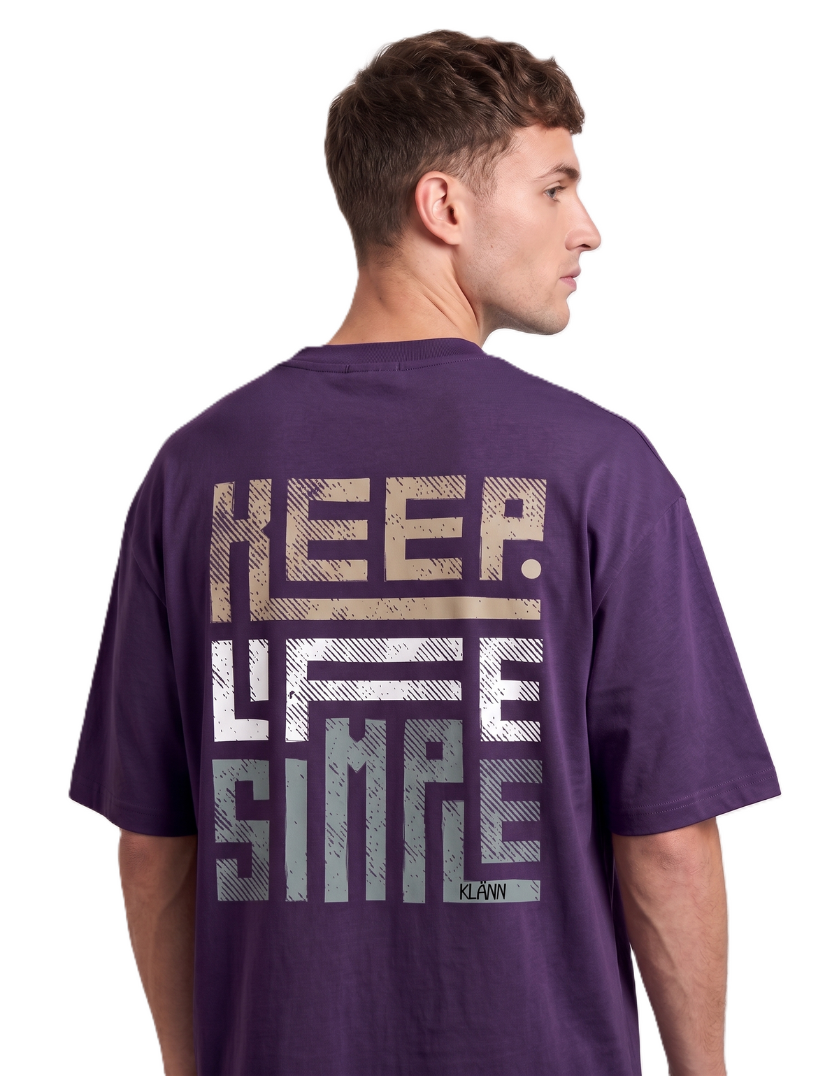 Klann simple Purple – Graphic Oversized Tee back