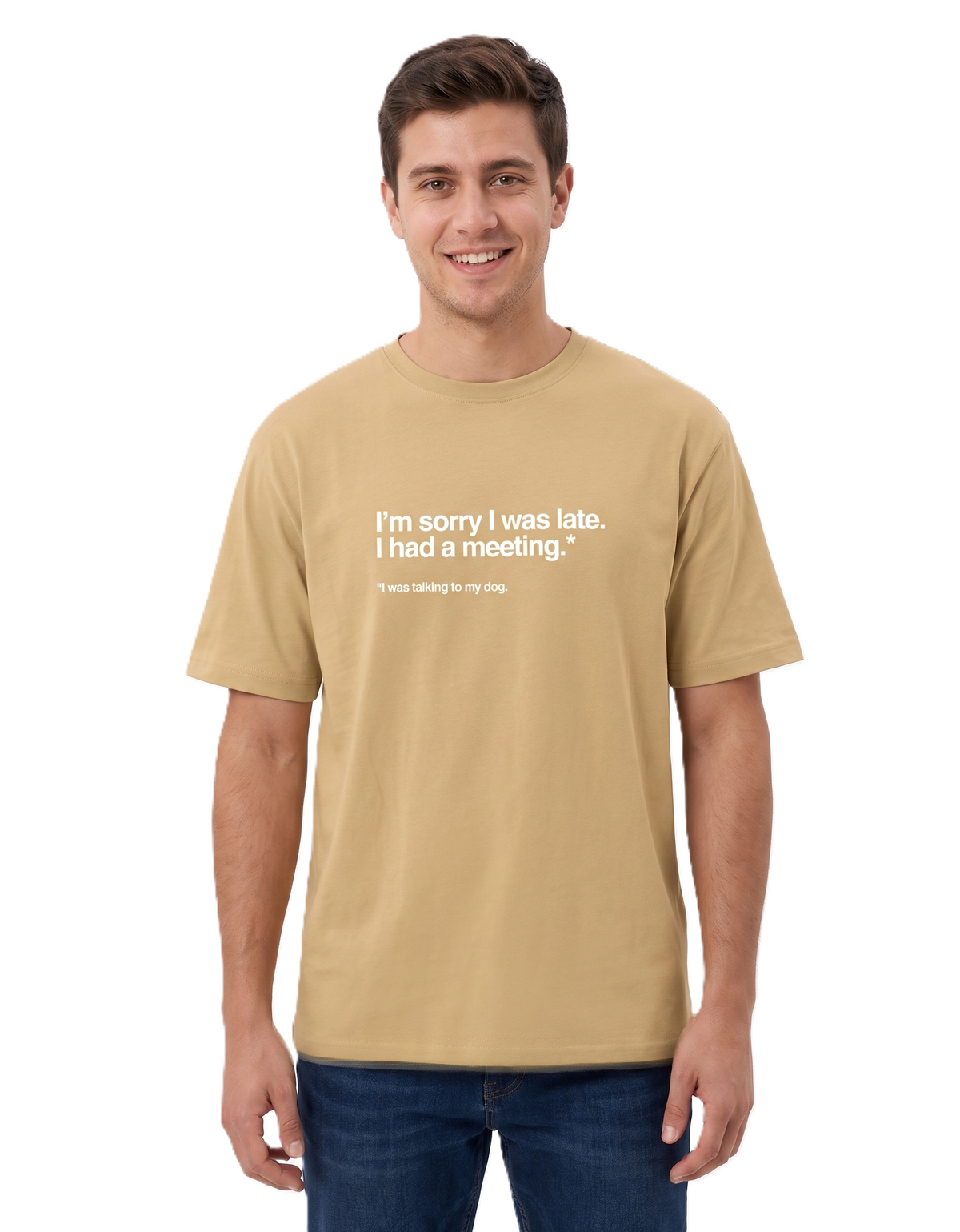 Klann Dog lover Basic T-Shirt Beige – Premium Cotton Tee
