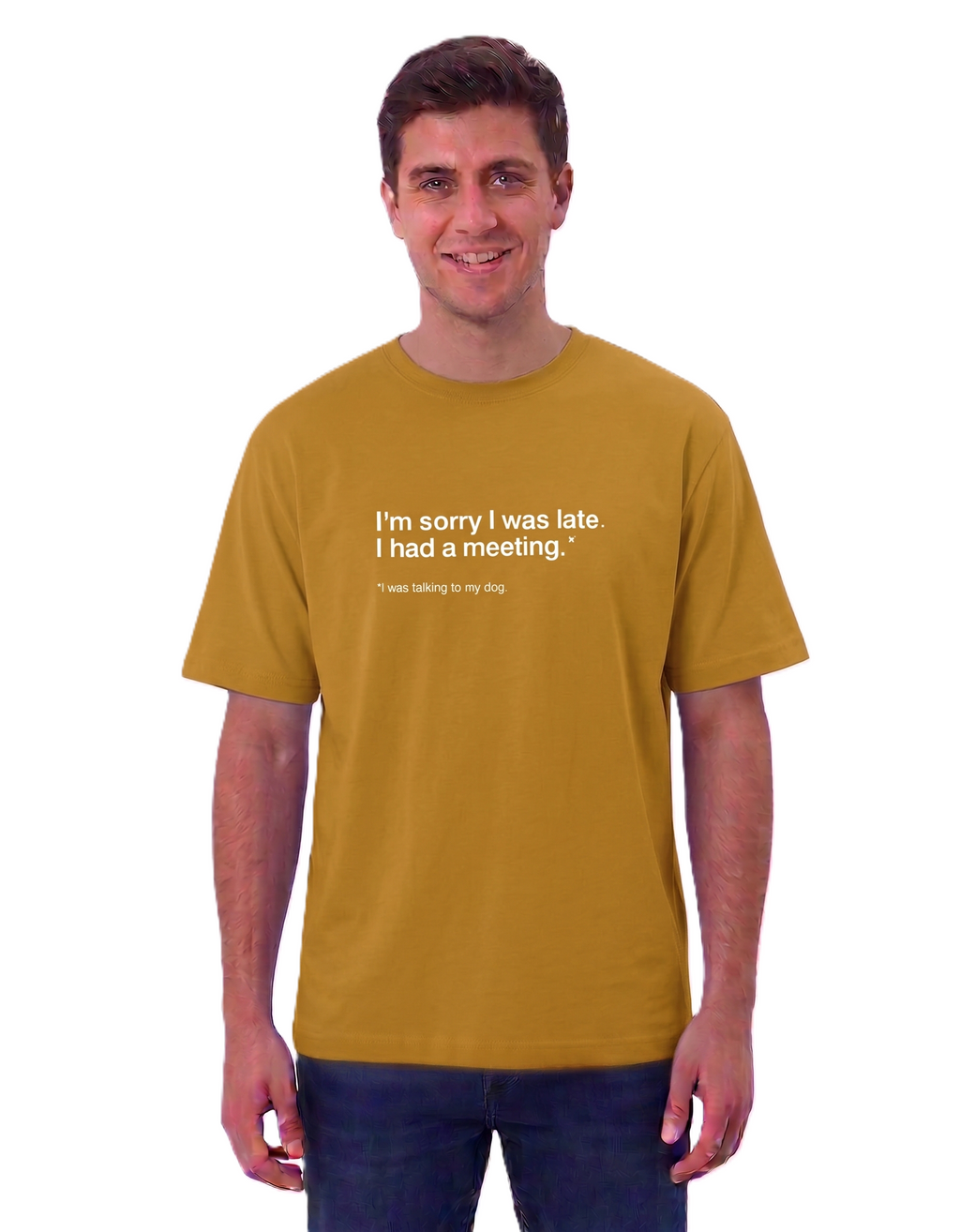 Klann Dog lover Basic T-Shirt Mustard – Premium Cotton Tee