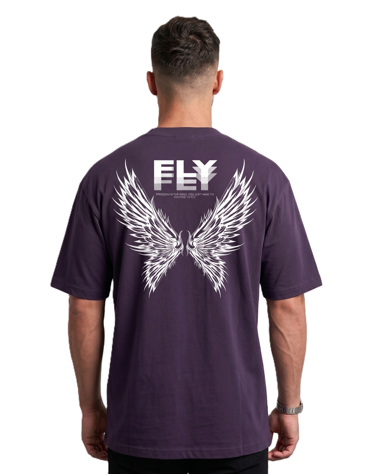 Klann Fly Purple – Graphic Oversized Tee back