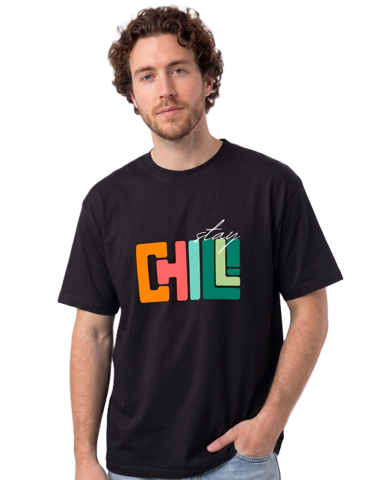 Klann Stay Chill Black – Graphic Oversized Tee