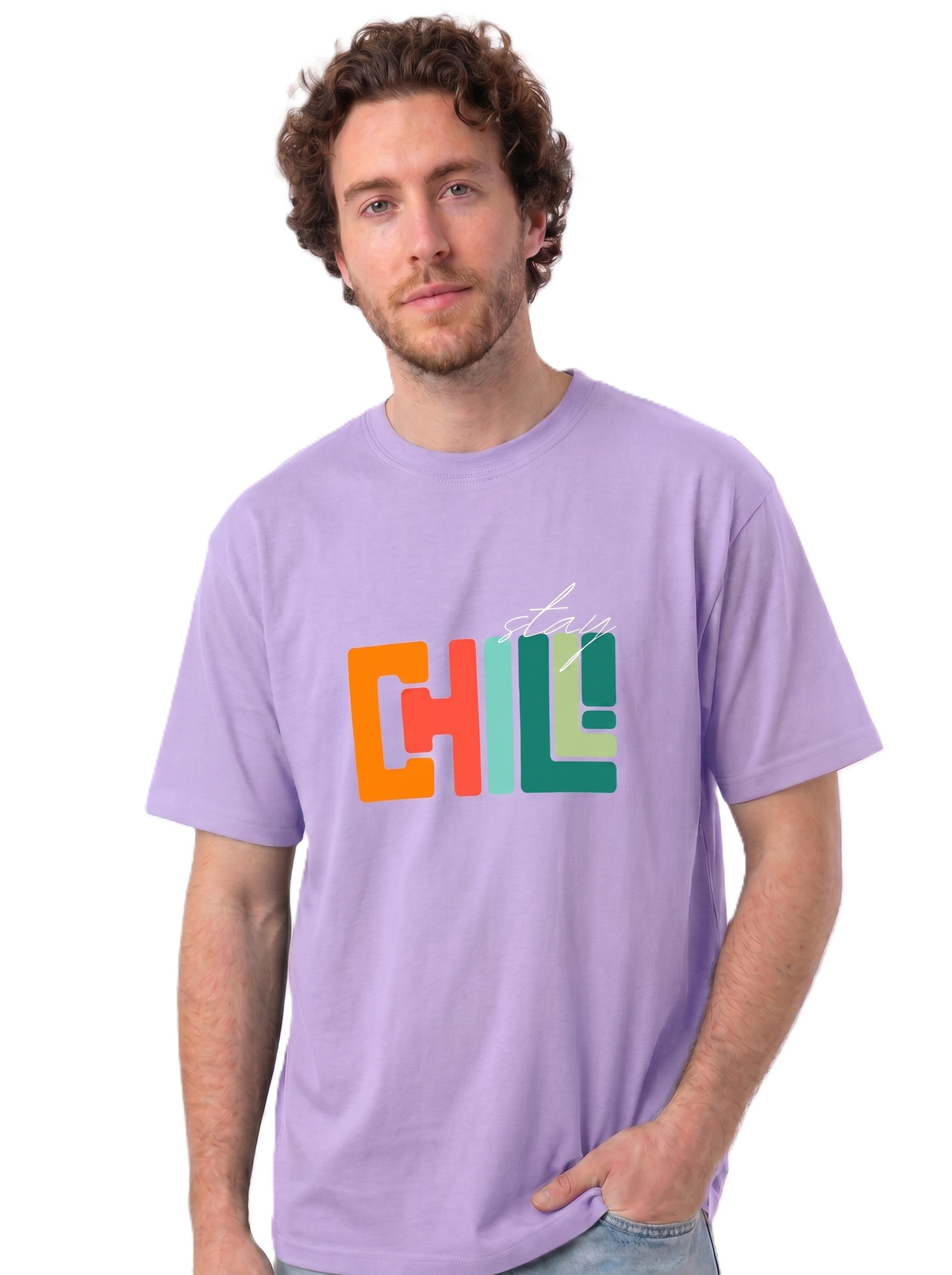 Klann Stay Chill Lavender – Graphic Oversized Tee