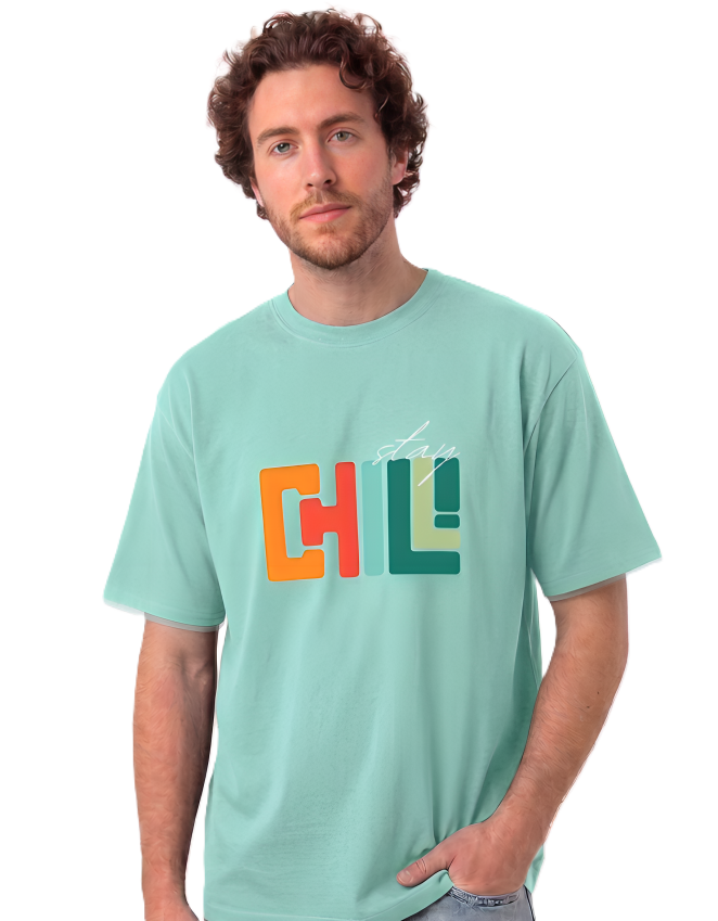 Klann Stay Chill Mint – Graphic Oversized Tee