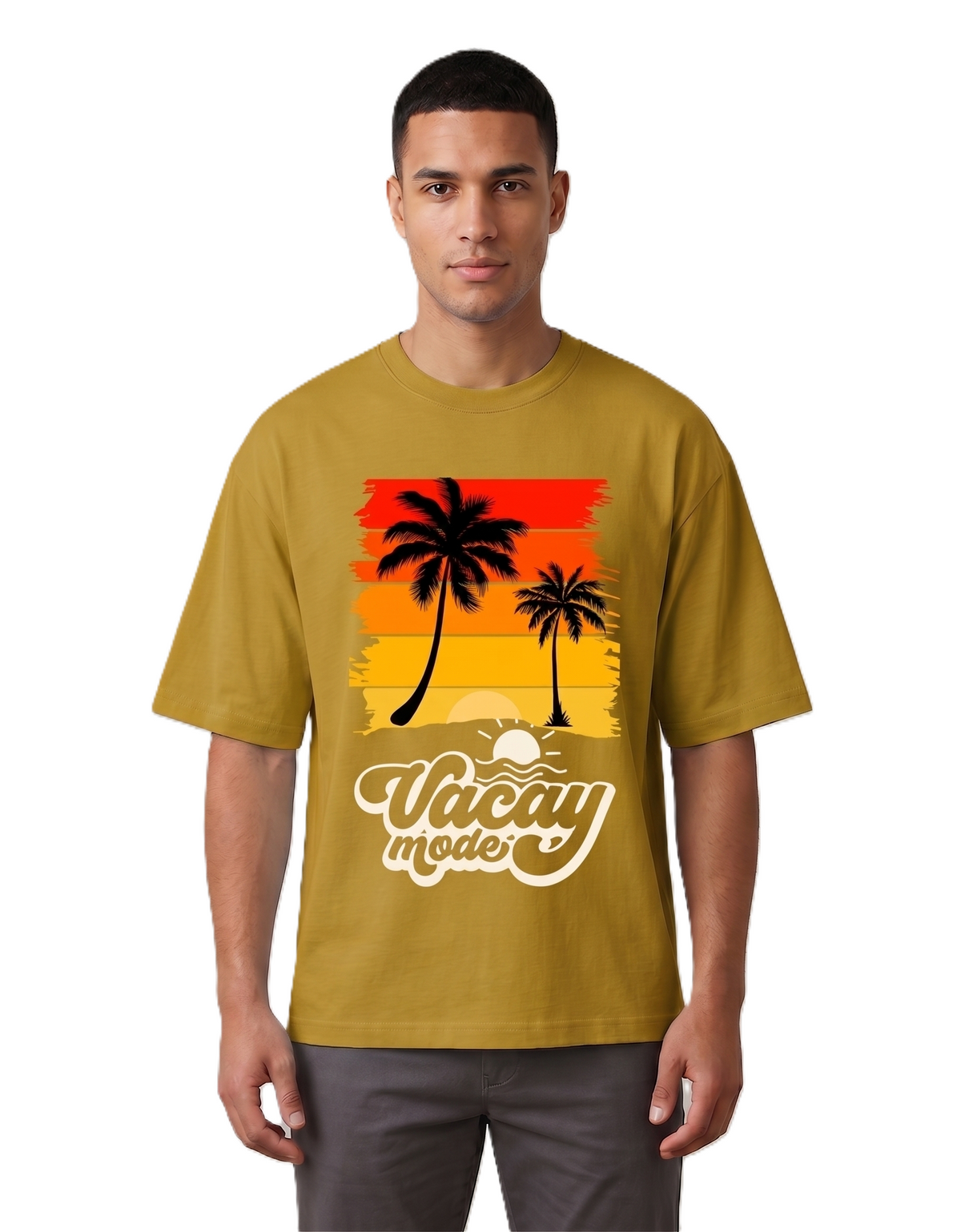 Klann Vacay mode Mustard – Graphic Oversized Tee