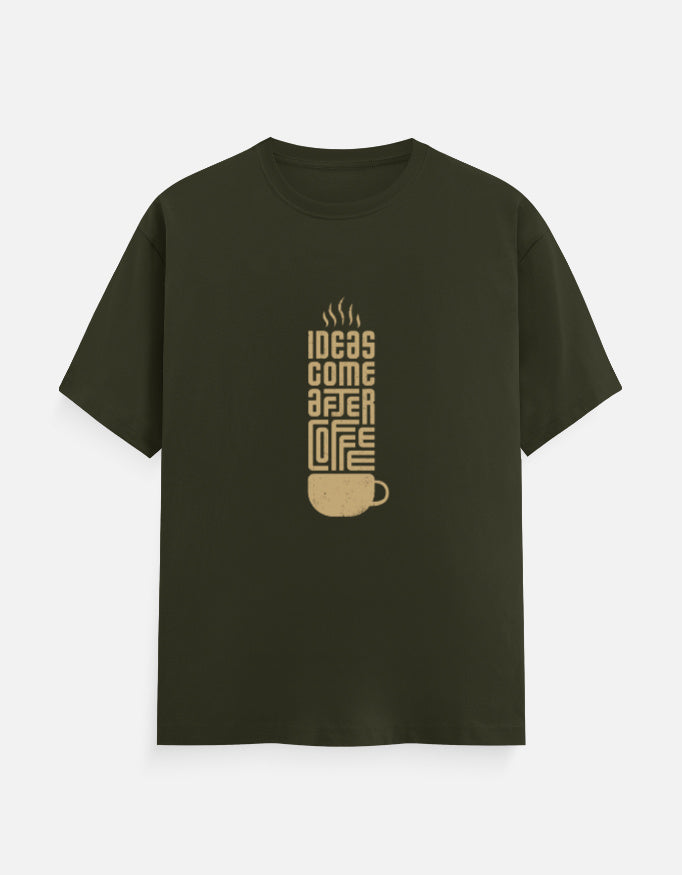 Klann coffee lover Basic T-Shirt Olive Green – Premium Cotton Tee front