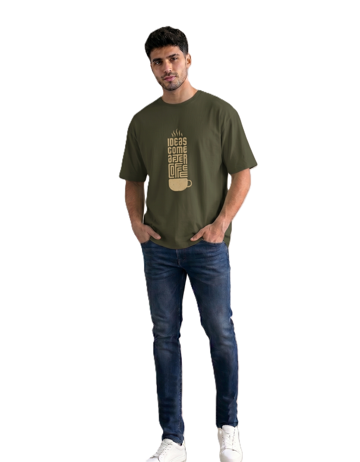 Klann coffee lover Basic T-Shirt Olive Green – Premium Cotton Tee